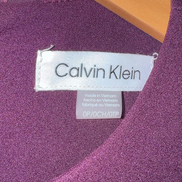 NWT Calvin Klein Deep Purple A-Line Dress - Picture 6 of 10